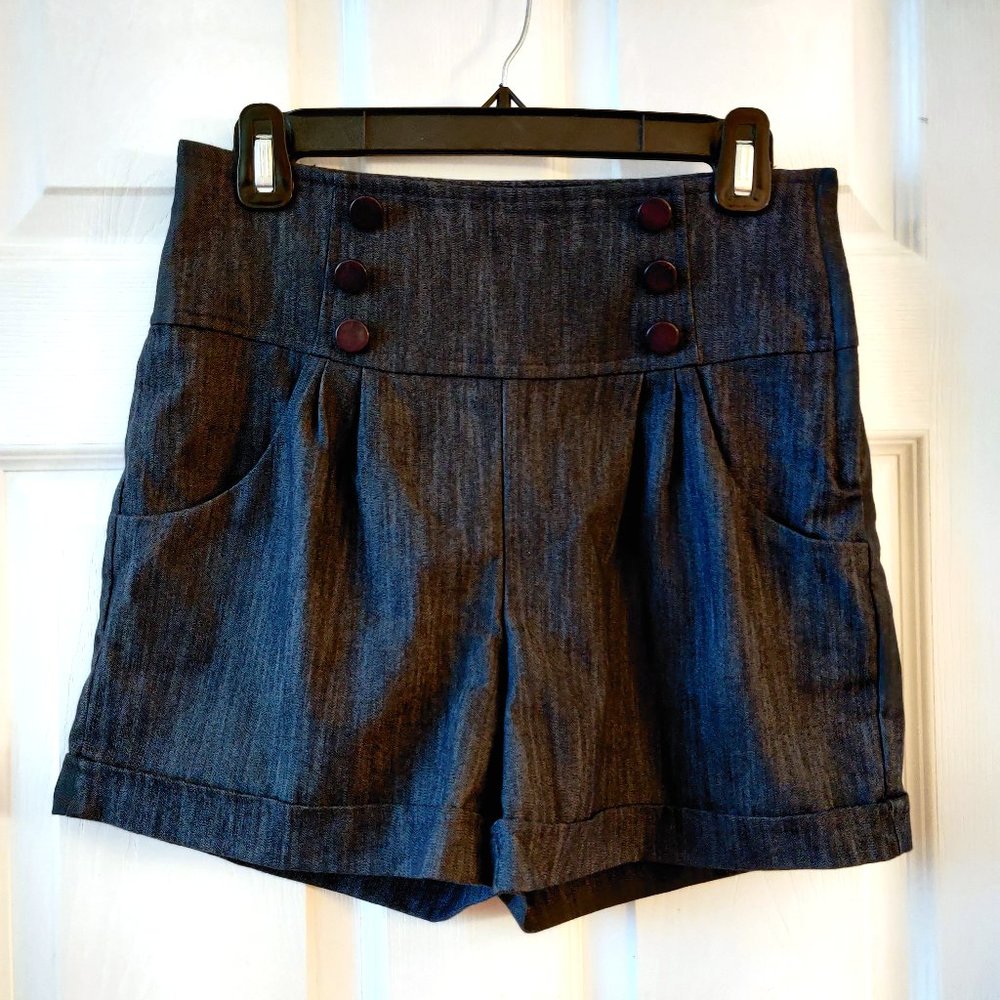 My Story Denim Sailor-style Shorts